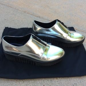 Opening Ceremony Silver And Black Platform Sz 37